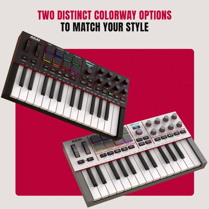 Controlador de Teclado MIDI Akai MPK Mini IV USB-C de 25 Teclas